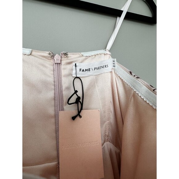 Fame and Partners NWT Miyah Strapless Floral Pink Maxi Dress Size 0 Tiered - Picture 3 of 9